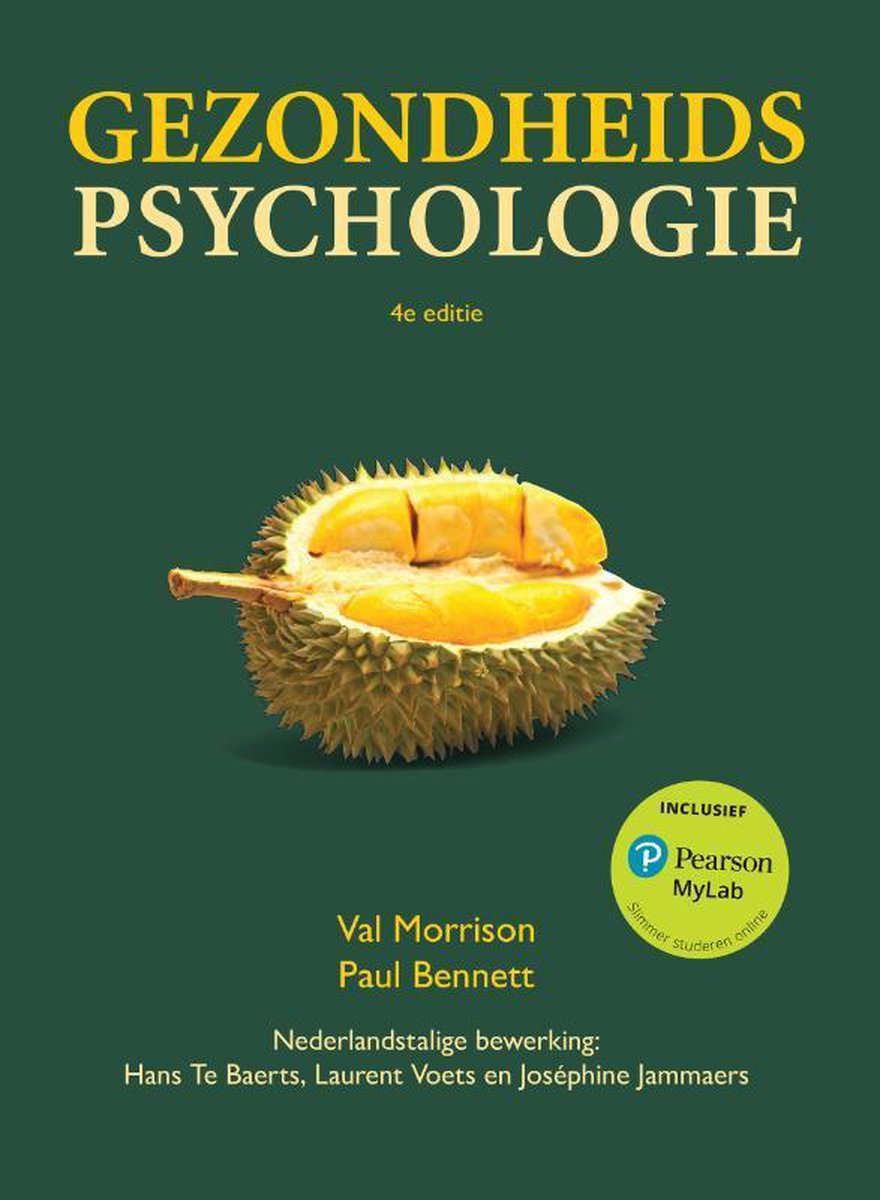 Samenvatting Gezondheidspsychologie leerjaar 1, ISBN: 9789043034579  Gezondheidspsychologie