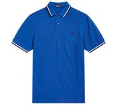 Fred Perry - Heren Polo SS Twin Tipped Polo Royal/Sw/Nvy - Blauw - Maat S