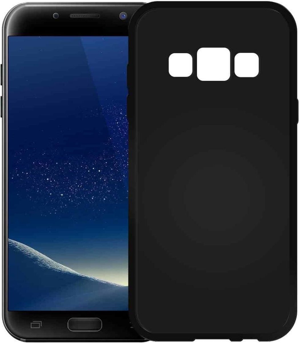 Mat Zwart TPU Siliconen hoesje voor Samsung Galaxy J7 2017