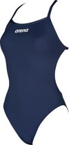 Arena Solid Light Tech High One Piece Dames Sportbadpak - Navy/White - Maat 40