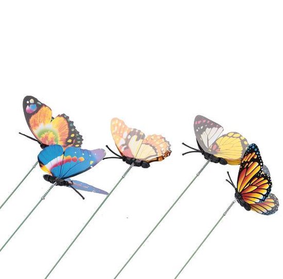 [15 Stuks] Vlinder decoratie Vlinders voor in de tuin Vlinder met