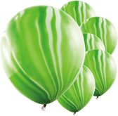Ballonnen Marmer Groen - 6 stuks