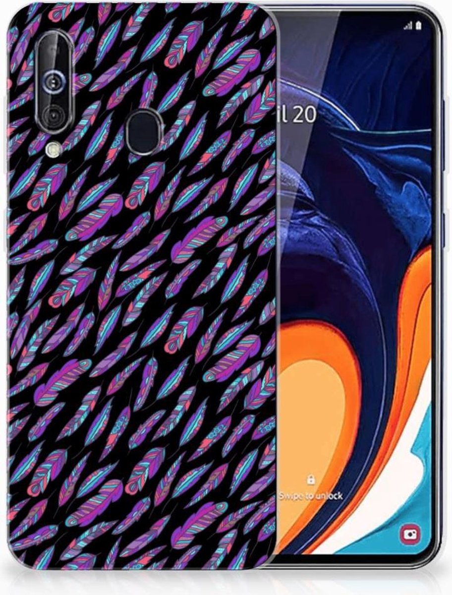 Samsung Galaxy A60 TPU bumper Feathers Color