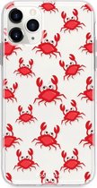 Fooncase Hoesje Geschikt voor iPhone 11 Pro - Shockproof Case - Back Cover / Soft Case - Crabs / Krabbetjes / Krabben