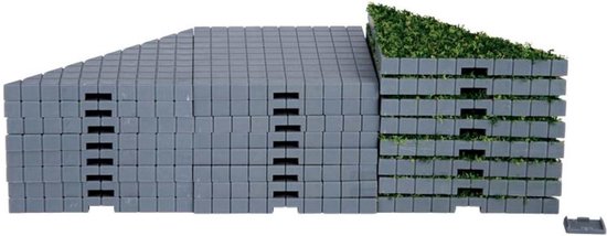 Lemax - Plaza System (Grey -  Triangle Grass) - 24 Pcs