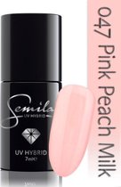 047 UV Hybrid Semilac Pink Peach Milk 7 ml.