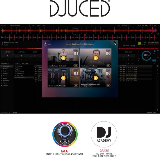 Hercules DJLearning Kit - Compleet DJ pakket - 2-Deck DJControl Inpulse 200 USB DJ Controller HDP DJ45 headset DJMonitor 32 Monitor Speaker - Hercules