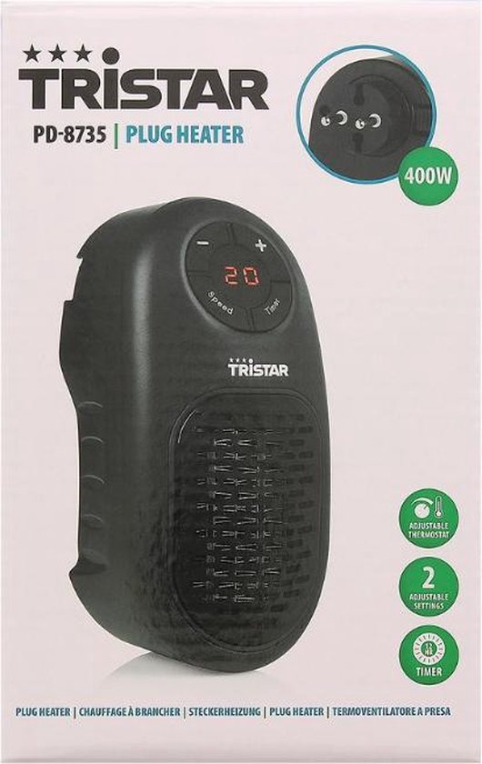 Verrijken Leidingen Geboorte geven Tristar Draadloze Plug-in Heater - Kleine Stopcontact Heater -  Ventilatorkacheltje -... | bol.com