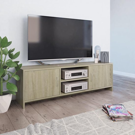 vidaXL Tv-meubel 120x30x37,5 cm spaanplaat sonoma eikenkleurig VDXL_800282