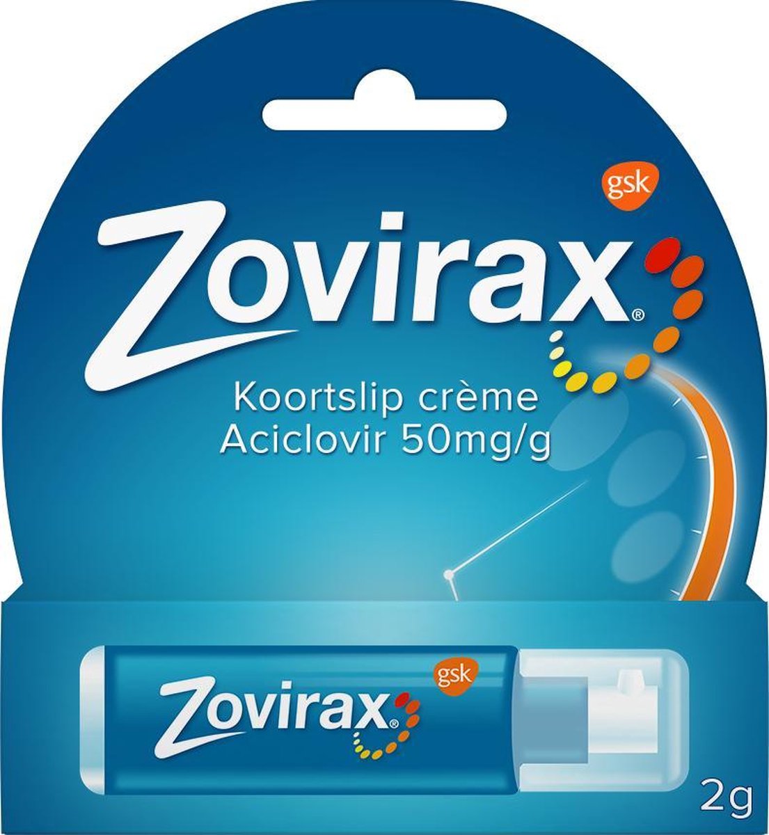 Goedkoopste Zovirax Koortslipcrème Aciclovir 50 mg/g- Pompje - 1 x 2 gram