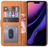 iPhone 11 pro hoesje bookcase bruin wallet case portemonnee book case hoes cover