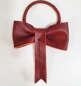 Toetie & Zo Handmade Leather Hair Elastic Bow Brown, Reddish brown - accessoire pour cheveux