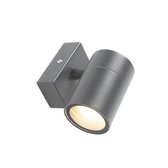 QAZQA solo - Moderne Wandlamp Up Down voor buiten - 1 lichts - D 115 mm - Donkergrijs - Buitenverlichting
