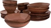 Palmer Serviesset Rustique Stoneware 6-persoons 24-delig Roze