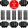 Afbeelding van het spelletje Dragon Darts - 5 sets (15 stuks) Pentathlon darts flights - super stevig - zwart - incl. 5 sets (15 stuks) - medium - darts shafts - zwart