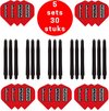Afbeelding van het spelletje Dragon Darts - 5 sets (15 stuks) Pentathlon darts flights - super stevig - rood - incl. 5 sets (15 stuks) - medium - darts shafts - zwart