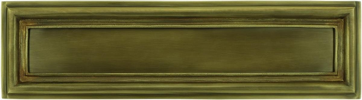 Manves - Briefplaat antiek Crayford brons - 90 mm