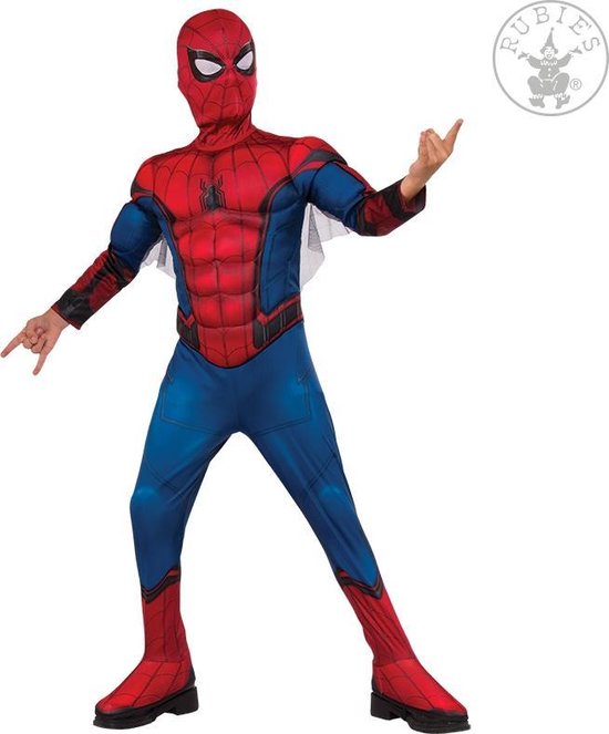 Rubie's Kostuum Spider-man Deluxe Jongens Rood/blauw Maat L - Rubies