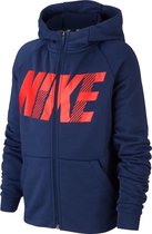 Nike - Dry-fit Hoodie - Blauw kindervest - 128 - 140 - Blauw