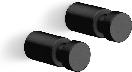 Zack - AIVO handdoekhaak 40mm set/2 (zwart) 40445