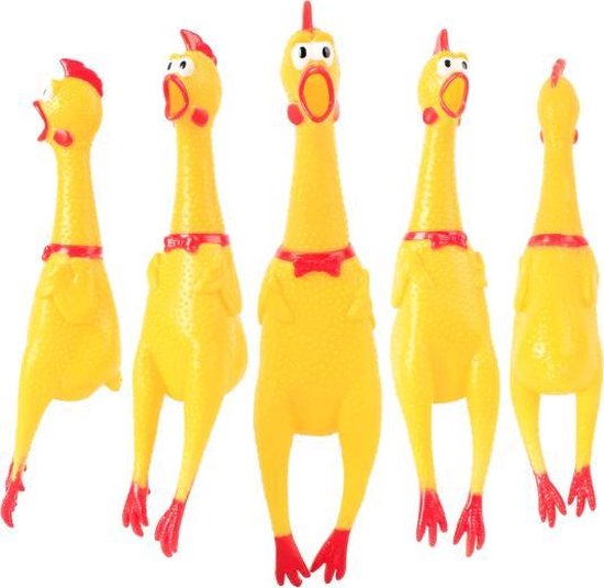 maagpijn Accommodatie Incubus Schreeuwende Kip - Piep - Screaming Chicken - 16 x 5cm - Hondenspeelgoed -  Grappig -... | bol.com