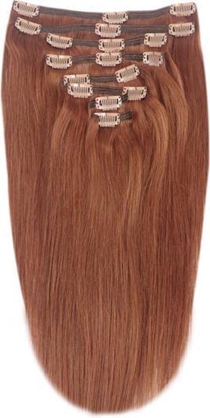 Remy Human Hair extensions straight 18 - rood 33#