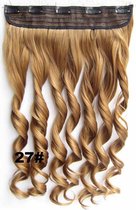 Clip in hairextensions 1 baan wavy blond - 27#