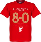 Liverpool 8-0 Champions League Record T-Shirt - Rood - XS