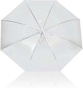 3x Transparant plastic paraplus 92 cm  -  Paraplu's