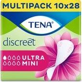 TENA Discreet Ultra Mini inlegkruisjes - 10 x 28 stuks - voor urineverlies (incontinentie)