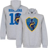 Maradona 10 Boca Juniors Logo Hooded Sweater - Grijs - Kinderen - 92/98