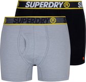 Superdry Dubbelpak Sport Boxers Heren - Grijs/Zwart - Maat XXL
