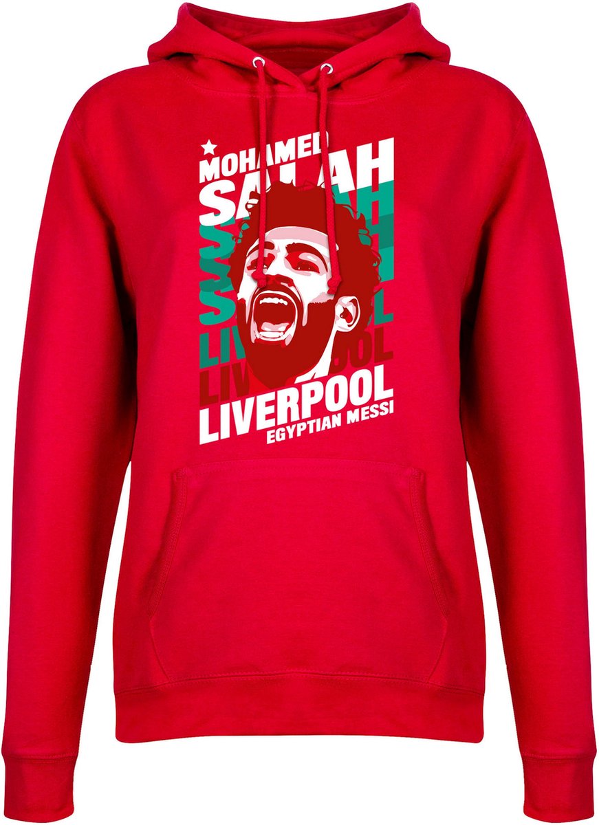 871x1200.jpg Salah Portrait Dames Hoodie - Rood - L - Afbeelding 1