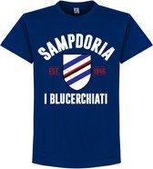 Sampdoria Established T-Shirt - Blauw - XXL