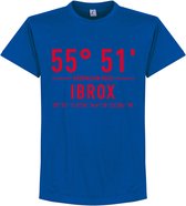 Rangers FC Ibrox Park Coördinaten T-Shirt - Blauw - XXL