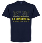 Boca Juniors La Bombonera Coördinaten T-Shirt - Navy Blauw - XL