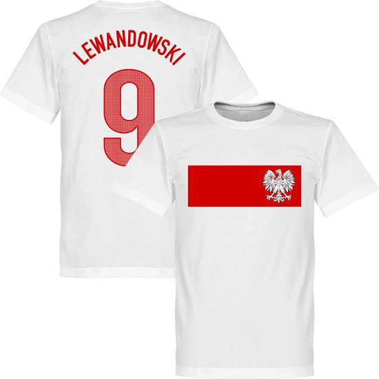 Polen Lewandowski 9 Banner T-Shirt - Kinderen - 92/98