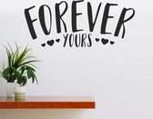 Muursticker - Forever Yours - Zwart 40x95