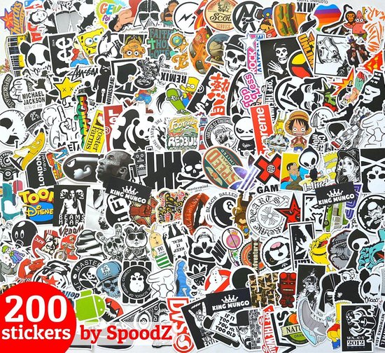 Stickers 200 stuks | Vinyl | Auto laptopstickers | ST04
