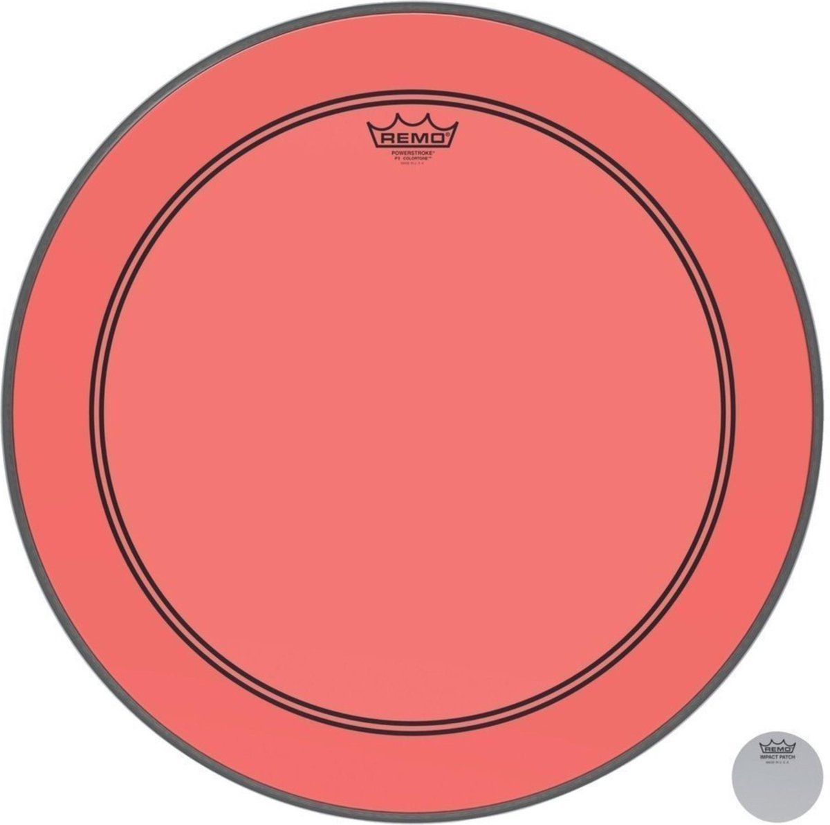 Remo Powerstroke 3 Colortone 22" Rot - Bass drumvel