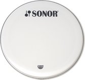 Sonor basDrum Frontvel PW22 BL, 22", wit opgeraut, met Logo - Bass drumvel