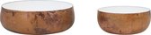 Light & living schaal brono koper set van 2 10 x 17.5 x 17.5