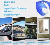 EagleEye -Anti regen Buitenspiegel folie- Anti mist, zicht en weerspiegeling voor Auto’s, Motoren, Vrachtwagens - Binnenspiegelsfolie-Anti vocht autofolie- Regenafstotend 150-100mm