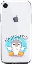 Apple Iphone XR transparant siliconen hoesje - Pinguin