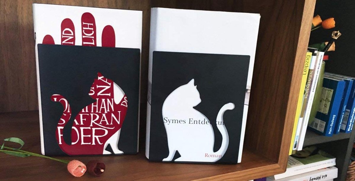 Zwarte Gelukskatten boekensteunen set van 2 | Boutique - Boutique