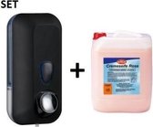 Dermatologically tested and nourishing cream soap and soap dispenser 0,55L SET
