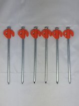Grondpen ALP 18 cm oranje zak 6 stuks