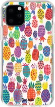 Casetastic Apple iPhone 11 Pro Hoesje - Softcover Hoesje met Design - Happy Pineapples Print