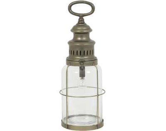 Light & Living ROTI Tafellamp lantaarn LED glas+koper incl lamp L | bol.com