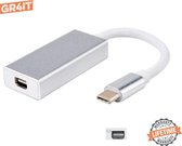 USB-C naar Mini DisplayPort Adapter - 4K / Compatible Apple Macbook Pro | Chromebook / IMAC / Surface / XPS -  USB-C  - Zilver